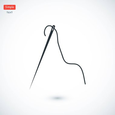 iş parçacığı simgesi ile iğne