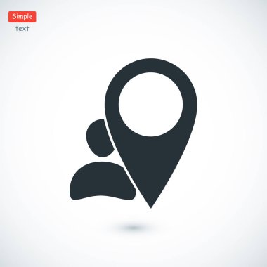 harita işaretçi ve insan