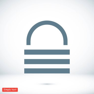 düz kilit simgesi