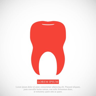 Diş düz stil ikonu