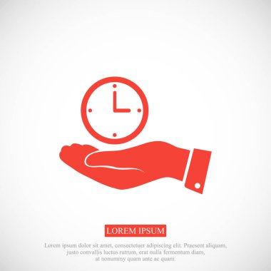 El ele tutuşan saat simgesi