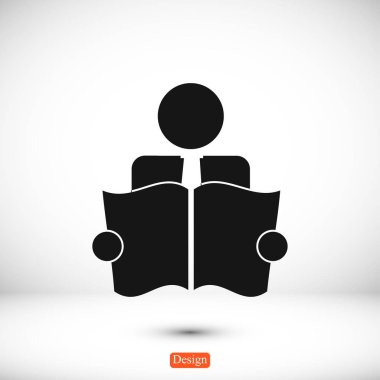 kitap okuyucu işareti simgesi