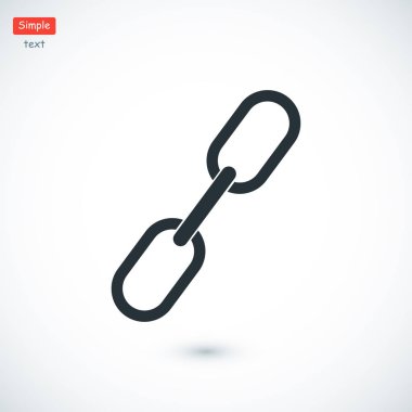 zincir düz stil ikonu
