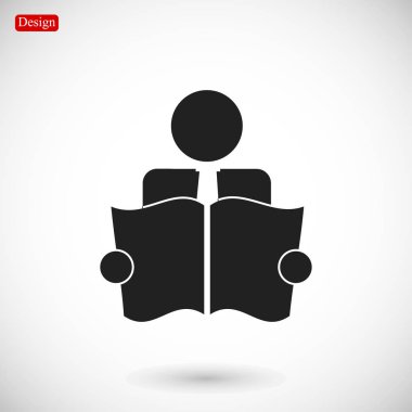 kitap okuyucu işareti simgesi