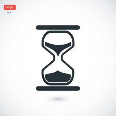 kum saati düz stil ikonu