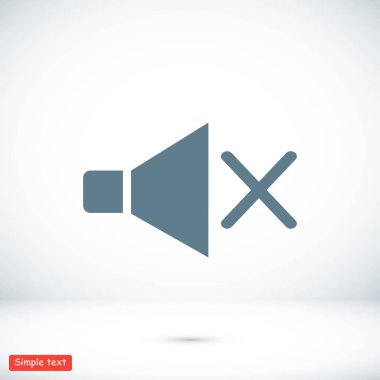 hoparlör düz stil simgesi