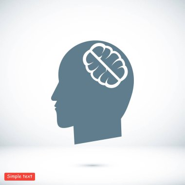 insan beyni ve kafa simgesi