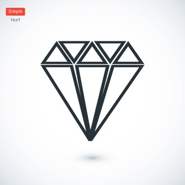 Elmas basit simgesi 
