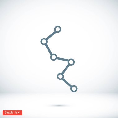 Diyagram düz stil ikonu