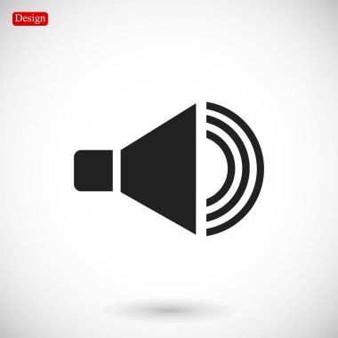 hoparlör düz stil simgesi