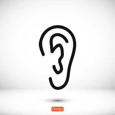 kulak düz stil ikonu