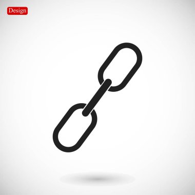 zincir düz stil ikonu