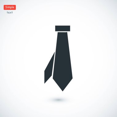 Kravat düz stil ikonu