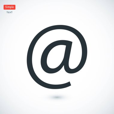 e-posta düz stil simgesi