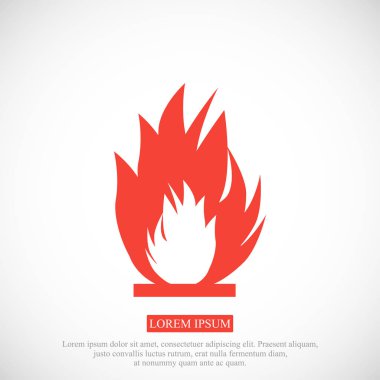 Yangın düz stil ikonu