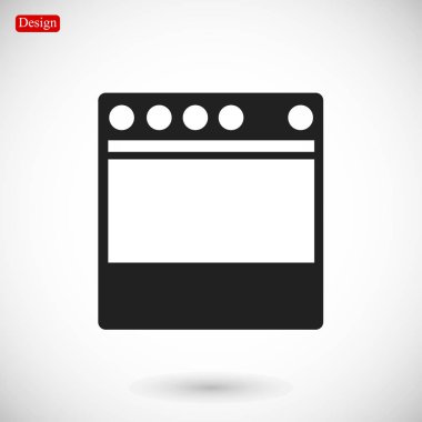 Mutfak sobası simgesi