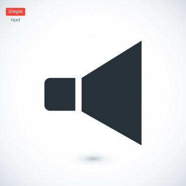 hoparlör düz stil simgesi