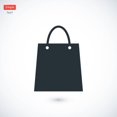 çanta düz stil ikonu