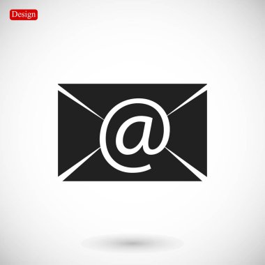 e- posta iletisi düz simgesi