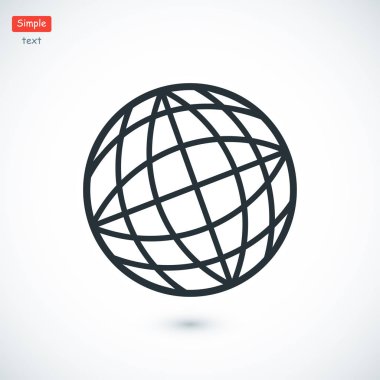 Dünya düz stil aicon