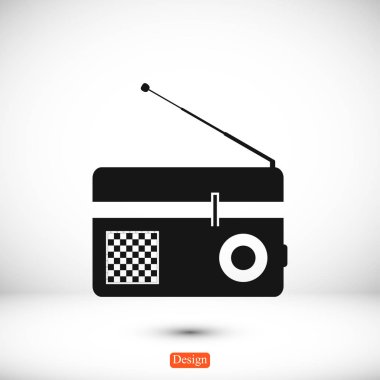 radyo düz simgesi