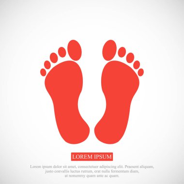 fiitprints düz stil ikonu