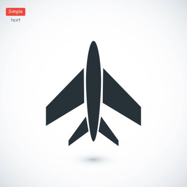 uçak düz stil ikonu