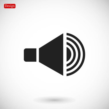 hoparlör düz stil simgesi