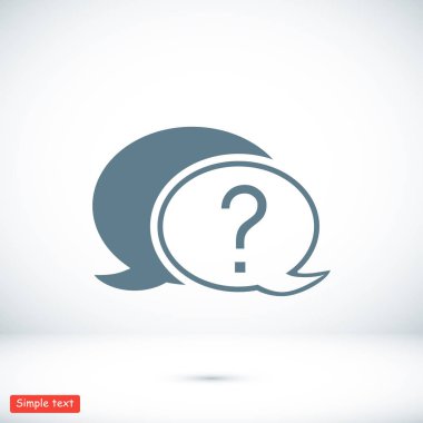 Soru işareti ile sohbet kabarcık