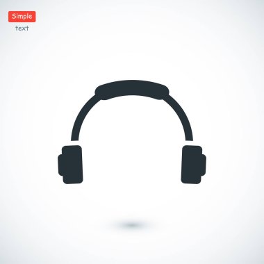 Kulaklık düz stil ikonu