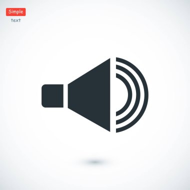 hoparlör düz stil simgesi