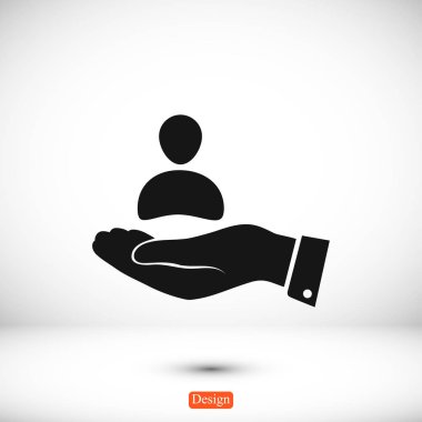 iş adam el simgesi