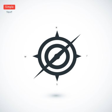 Pusula düz stil ikonu