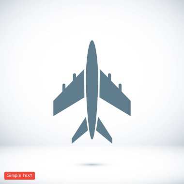 uçak düz stil ikonu