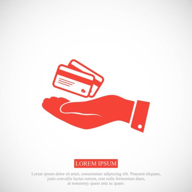 kredi kartları el simgesi 