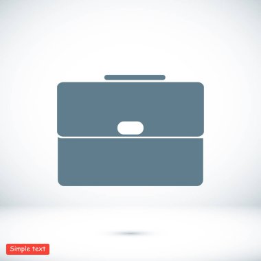 Evrak Çantası Düz Simgesi