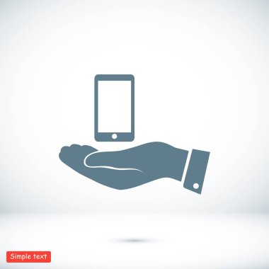 akıllı telefon el simgesi