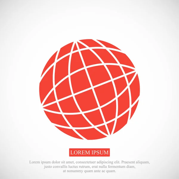 Icona del globo terrestre — Vettoriale Stock