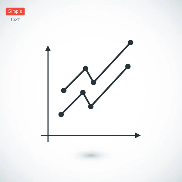 Gráfico gráfico ícone — Vetor de Stock