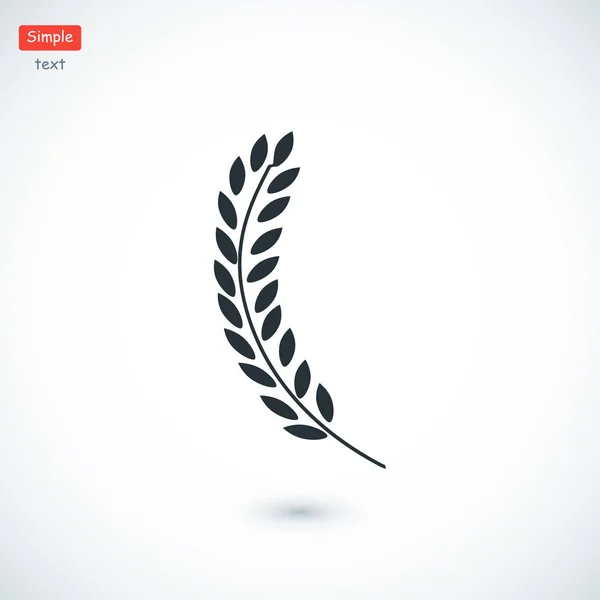 Wheat flat style  icon — Stock Vector