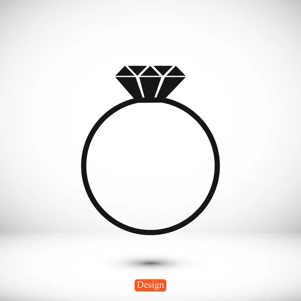 Εικονίδιο δαχτυλίδι αρραβώνων — Διανυσματικό Αρχείο
