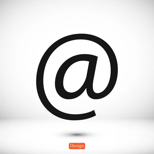 E-mail platte stijlicoon — Stockvector
