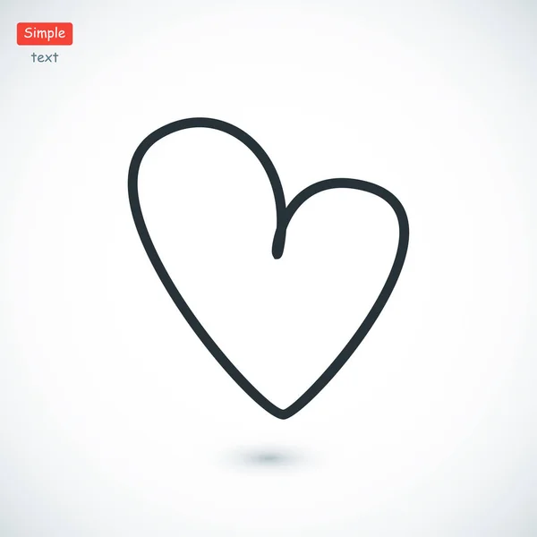Line heart icon — Stock Vector