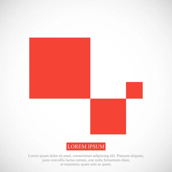 Cubes icône plate — Image vectorielle
