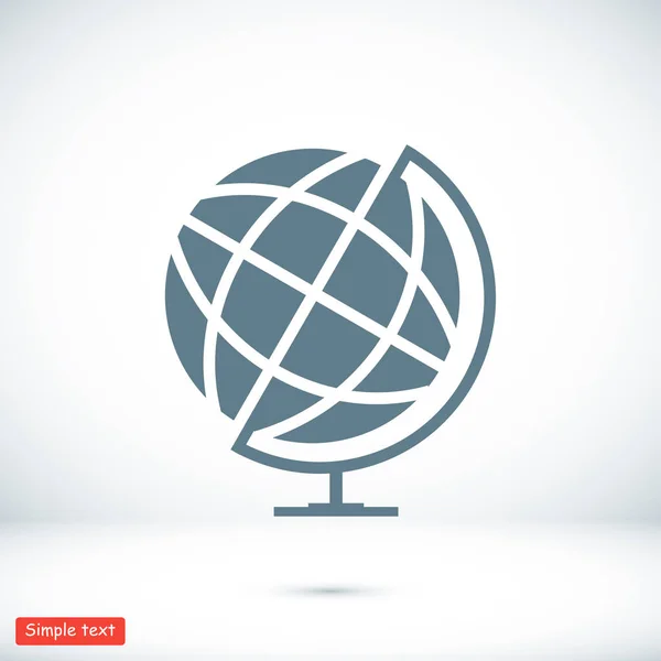 Icône du globe mondial — Image vectorielle