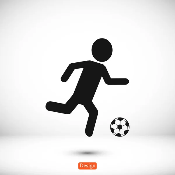 Icône joueur de football — Image vectorielle