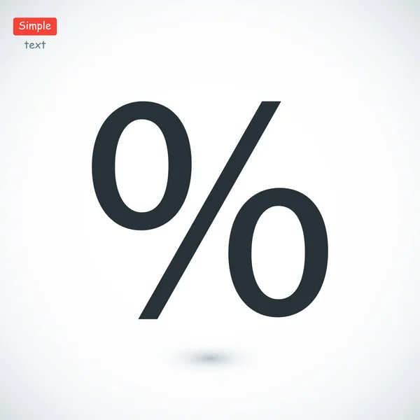 Ikona procent płaski — Wektor stockowy