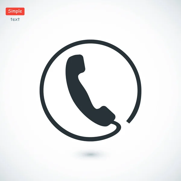 Handset ícone plana — Vetor de Stock