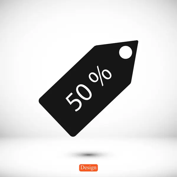 50 % tag icon — Stock Vector