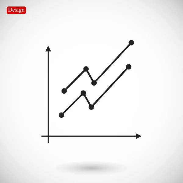 Gráfico gráfico ícone —  Vetores de Stock